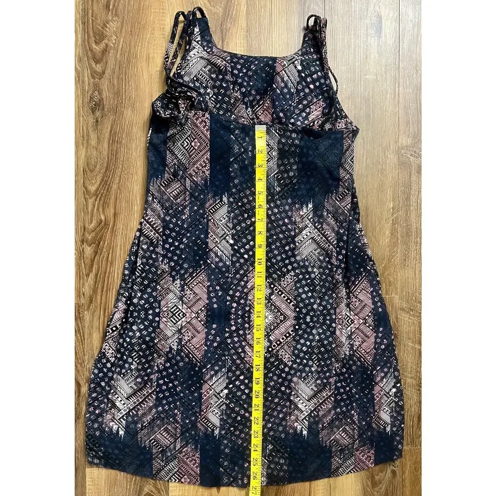 Kyodan Outdoor Leaf Print Mini Dress, Women's Size L‎ Navy Bra Built In Pockets